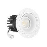 2 in. 5 CCT Adjustable LED Slim Trimless Eyeball Gimbal Downlight, 600 Lumens, Color Selectable 2700K-5000K, 360° Rotation