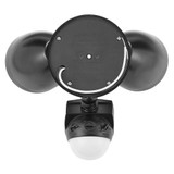2 Head Outdoor LED Security Light, 2000 Lumens, 5 CCT 2700K-6500K, Motion Sensor, Dusk to Dawn Sensor, Black - 6 in. Height