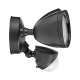 2 Head Outdoor LED Security Light, 2000 Lumens, 5 CCT 2700K-6500K, Motion Sensor, Dusk to Dawn Sensor, Black - 6 in. Height
