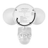 2 Head Outdoor LED Security Light, 2000 Lumens, 5 CCT 2700K-6500K, Motion Sensor, Dusk to Dawn Sensor, White - 6 in. Height