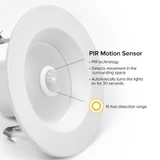 4 in. Retrofit Recessed LED Motion Sensor Downlight, 1000 Lumens, 5 CCT Color Selectable 2700K-5000K