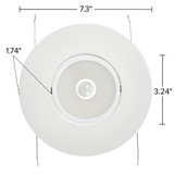5 in. and 6 in. Adjustable Retrofit Recessed LED Motion Sensor Gimbal Downlight, 1200 Lumens, 5 CCT 2700K-5000K