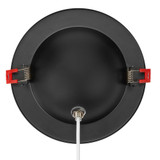 6 in. Adjustable Slim Recessed LED Floating Gimbal Downlight, 1100 Lumens, 5 CCT Color Selectable 2700K-5000K, Black Trim
