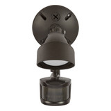 LED Outdoor Flood Wall Light, Exterior Security Light, 800 Lumens, 3000K Warm White, Motion Sensor, Dusk to Dawn Sensor, Brown