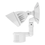 LED Outdoor Flood Wall Light, Exterior Security Light, 950 Lumens, 3000K Warm White, Motion Sensor, Dusk to Dawn Sensor, White