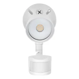 LED Outdoor Flood Wall Light, Exterior Security Light, 950 Lumens, 3000K Warm White, Motion Sensor, Dusk to Dawn Sensor, White