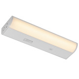 12 in. LED Under Cabinet Light, Hardwired, 550 Lumens, 5 CCT 2700K - 5000K, White, On/Off Switch