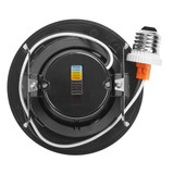 4 in. Adjustable Recessed LED Gimbal Downlight, Black Plastic Trim, 900 Lumens, 5 CCT Color Selectable 2700K-5000K