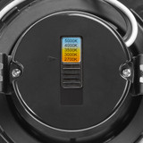 4 in. Adjustable Recessed LED Gimbal Downlight, Black Plastic Trim, 900 Lumens, 5 CCT Color Selectable 2700K-5000K