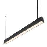 4 ft. LED Black Linear Up / Down Light Fixture, 3 CCT 3500K-5000K, 6000 Lumens, Adjustable Light Output, Suspension Pendant Mounting