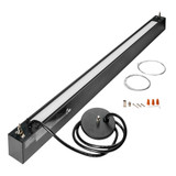 4 ft. LED Black Linear Up / Down Light Fixture, 3 CCT 3500K-5000K, 6000 Lumens, Adjustable Light Output, Suspension Pendant Mounting