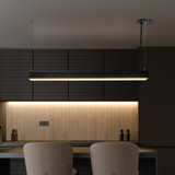 4 ft. LED Black Linear Up / Down Light Fixture, 3 CCT 3500K-5000K, 6000 Lumens, Adjustable Light Output, Suspension Pendant Mounting