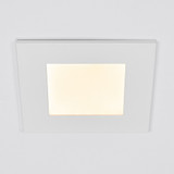 4 in. 2 Hour Fire Rated Slim Square Recessed LED Downlight, Canless IC Rated, 800 Lumens, 5 CCT Color Selectable 2700K-5000K