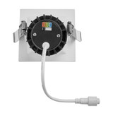 2 in. Slim Square Sloped Recessed Anti-Glare LED Downlight, White Trim, Canless IC Rated, 600 Lumens, 5 CCT 2700K-5000K