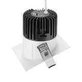 4 in. Slim Square Sloped Recessed Anti-Glare LED Downlight, White Trim, Canless IC Rated, 1000 Lumens, 5 CCT 2700K-5000K