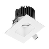 4 in. Slim Square Sloped Recessed Anti-Glare LED Downlight, White Trim, Canless IC Rated, 1000 Lumens, 5 CCT 2700K-5000K