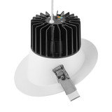 6 in. Slim Round Sloped Recessed Anti-Glare LED Downlight, White Trim, Canless IC Rated, 1800 Lumens, 5 CCT 2700K-5000K