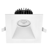 6 in. Slim Square Sloped Recessed Anti-Glare LED Downlight, White Trim, Canless IC Rated, 1800 Lumens, 5 CCT 2700K-5000K