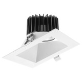 6 in. Slim Square Sloped Recessed Anti-Glare LED Downlight, White Trim, Canless IC Rated, 1800 Lumens, 5 CCT 2700K-5000K