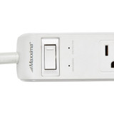 6 Outlet Power Strip with USB Type-C / A Charging Ports, 5V 3.1A, 600 Joules Surge Protection, On/Off Switch