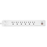 6 Outlet Power Strip with USB Type-C / A Charging Ports, 5V 3.1A, 600 Joules Surge Protection, On/Off Switch