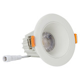 2 in. Slim Round Recessed Anti-Glare LED Downlight, Stone Gray Trim, Canless IC Rated, 600 Lumens, 5 CCT 2700K-5000K