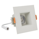 2 in. Slim Square Recessed Anti-Glare LED Downlight, Stone Gray Trim, Canless IC Rated, 500 Lumens, 5 CCT 2700K-5000K