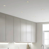 2 in. Slim Square Recessed Anti-Glare LED Downlight, Stone Gray Trim, Canless IC Rated, 500 Lumens, 5 CCT 2700K-5000K
