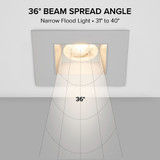4 in. Slim Square Recessed Anti-Glare LED Downlight, Stone Gray Trim, Canless IC Rated, 1200 Lumens, 5 CCT 2700K-5000K