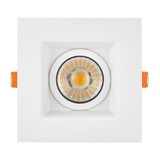 4 in. Adjustable Square Recessed Anti-Glare LED Gimbal Downlight, Canless IC Rated, 1100 Lumens, 5 CCT 2700K-5000K, 360° Rotation