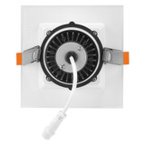 4 in. Adjustable Square Recessed Anti-Glare LED Gimbal Downlight, Canless IC Rated, 1100 Lumens, 5 CCT 2700K-5000K, 360° Rotation