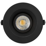4 in. Adjustable Recessed Anti-Glare LED Gimbal Downlight, Black Trim, Canless IC Rated, 1050 Lumens, 5 CCT 2700K-5000K, 360° Rotation