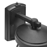 LED Outdoor Wall Light, Black Finish, Clear Hammered Glass, Dusk to Dawn Sensor, 750 Lumens, 3000K Warm White - 13 in. Height