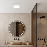 100 CFM Bathroom Exhaust Fan, 0.5 Sones Quiet Operation, Built-in LED Light 5 CCT 2700K-5000K, Ceiling Mounted