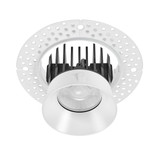 3 in. Trimless Slim Round Recessed Anti-Glare LED Downlight, White, Canless IC Rated, 800 Lumens, 5 CCT 2700K-5000K