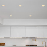 3 in. Trimless Slim Square Recessed Anti-Glare LED Downlight, White, Canless IC Rated, 800 Lumens, 5 CCT 2700K-5000K
