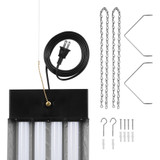 4 ft. LED Shop Light Fixture, 10,000 Lumens, Linkable, Frosted Lens, 5000K Daylight