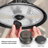 12 in. LED UFO High Bay Motion Sensor Light Fixture, Hardwired, 40,800 Lumens, 3 CCT 4000K-5700K, Selectable Wattage 150-240
