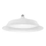 15" LED Low Bay Light, 50W, 6500 Lumens, 5000K Daylight, E26 w/ E39 Adapter, Screw-In UFO Fixture w/ Shade
