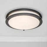14 in. Black LED Ceiling Mount Fixture, 5 CCT 2700K-5000K, 1900 Lumens, Dimmable