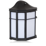 Decorative Outdoor LED Wall Light Sconce with Dusk to Dawn Sensor 1200 Lumens, 3000K Warm White - 8 in. Height