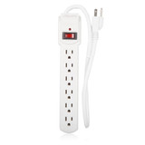 6 Outlet Power Strip - 300 Joules Surge Protection (4 Pack)