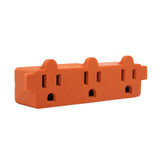 Heavy Duty 3 Outlet Grounded Plug Adapter (4 Pack)