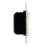 3-Way / Single Pole Decorative LED Dimmer Rocker Switch, 600 Watt, Wall Plate Included, Ivory