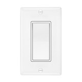 3-Way / Single Pole On/Off Light Switch, White Decorative Rocker Switch, Wall Plates Included (10 Pack)