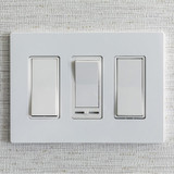 4 Gang Decorative Screwless Wall Plate, White (10 Pack)