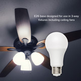 3-Way LED A19 Light Bulb, 40W/80W/120W Equal, 2700K Warm White (2 Pack)