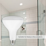 Dimmable BR40 LED 17 Watt 3000K Warm White 1500 Lumens 100 Watt Equivalent