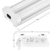 4 ft. Utility LED Shop Light Fixture, Linkable, Frosted Lens 5000K Daylight 4400 Lumens