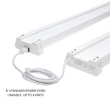 4 ft. LED Motion Sensor Shop Light, Linkable, Clear Lens 5000K Daylight, 4600 Lumens